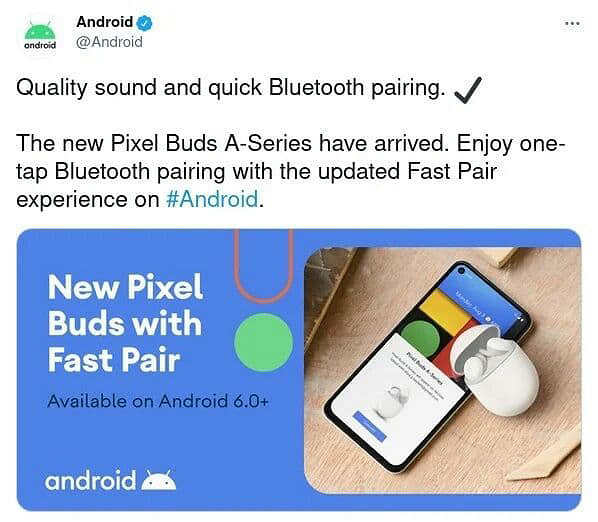 Google засветила недорогие беспроводные наушники Pixel Buds A